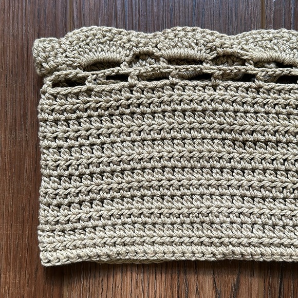Seayarn Crotchet Tan Handmade Top Medium - Picture 4 of 7